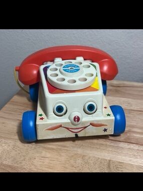 Vintage 2009 Millenial Edition 1960s Style Fisher Price Chatter Phone Pull Toy
